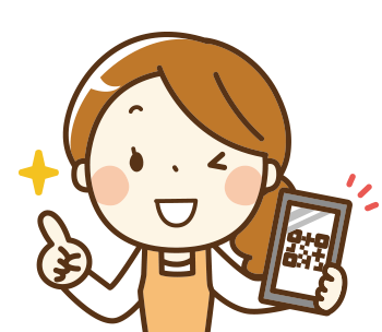 スマートフォンで予約する女性